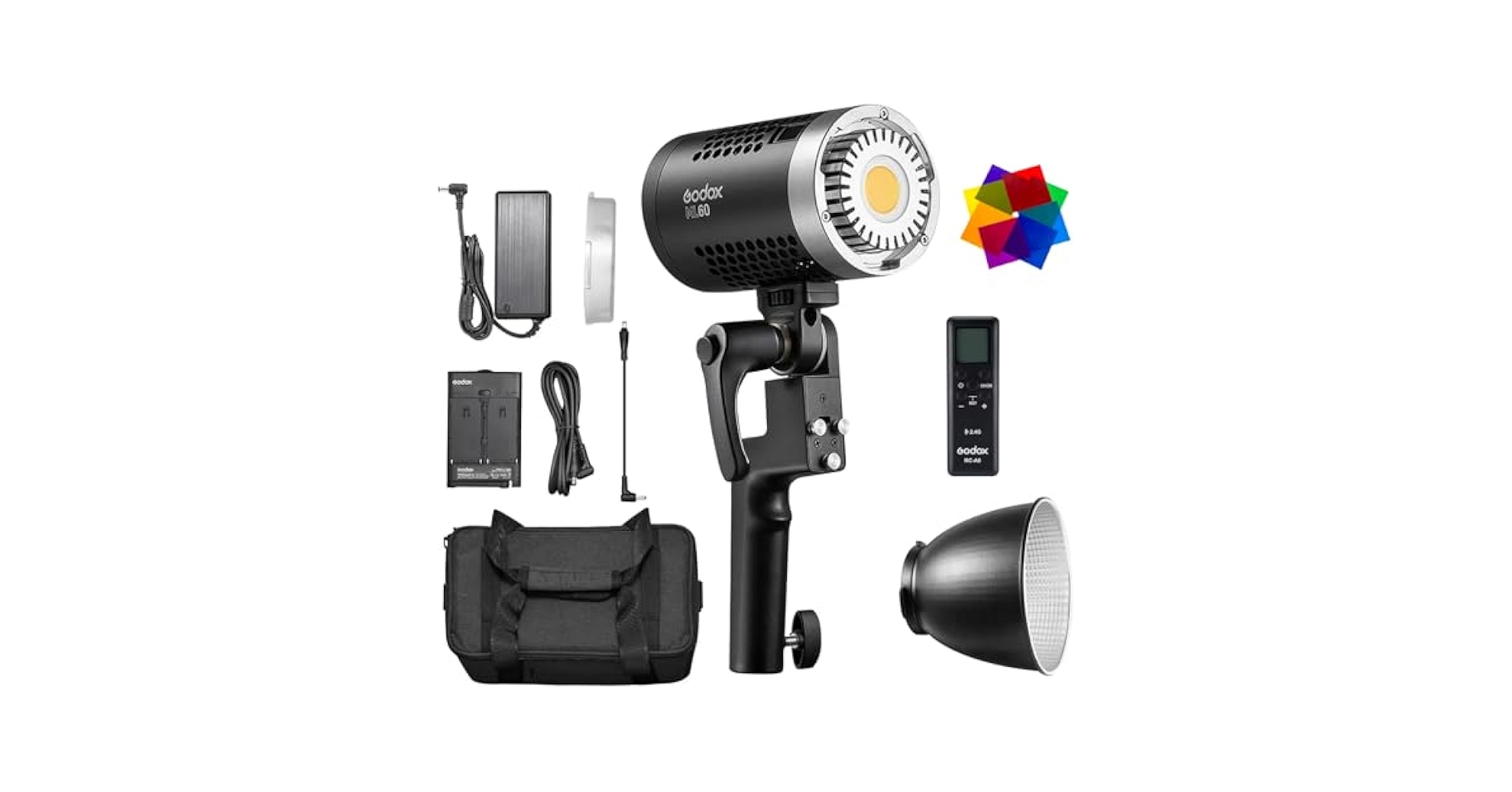Amazon.com: Godox ML60 Handheld LED Video Light, 60W